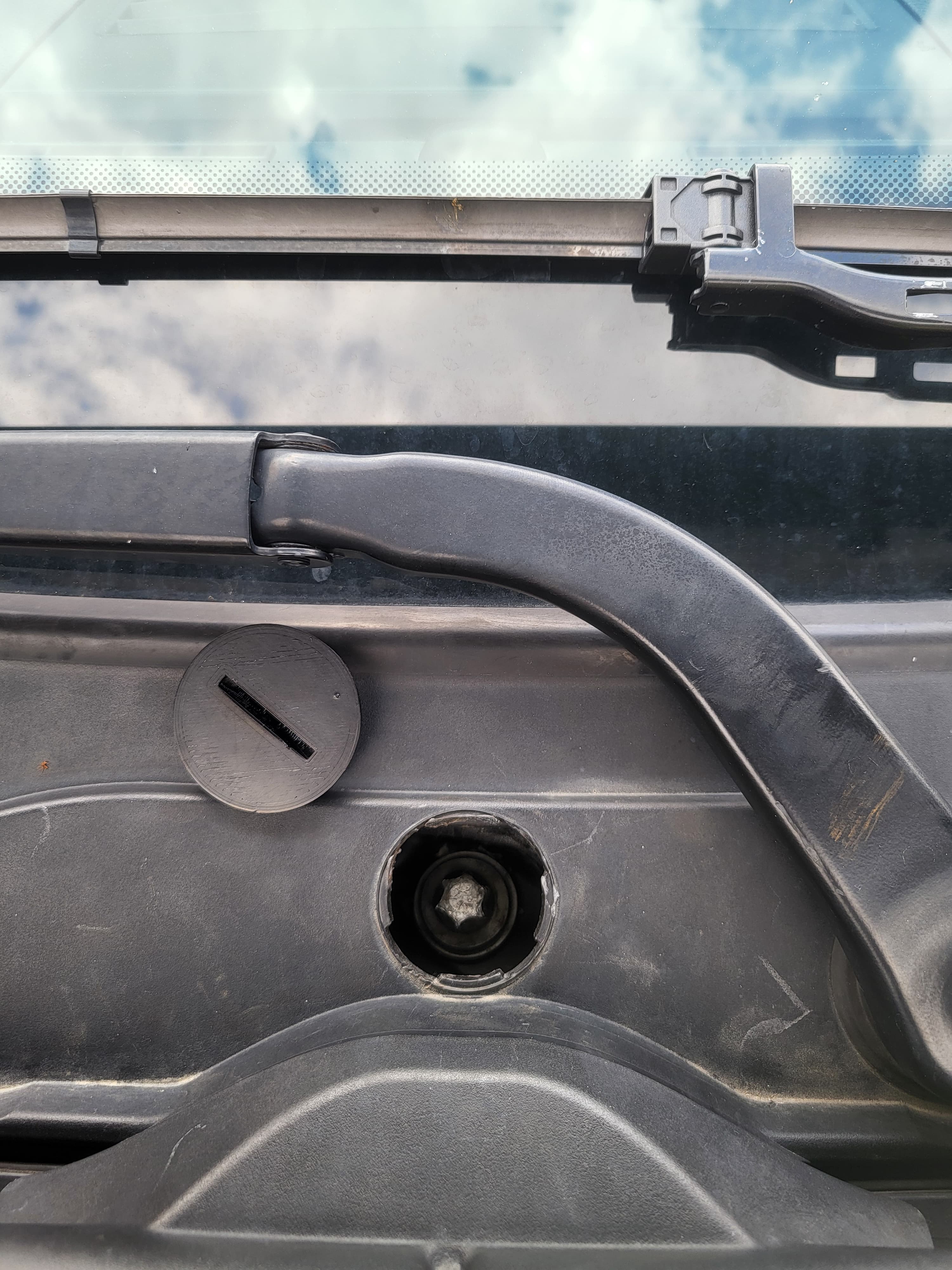 Windshield-Cowl Access Plug