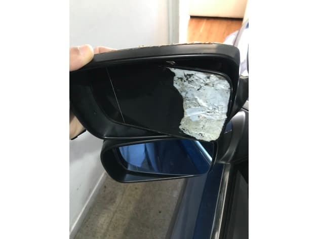 Coupe glass mirror riser (RHD to LHD, LHD to RHD)