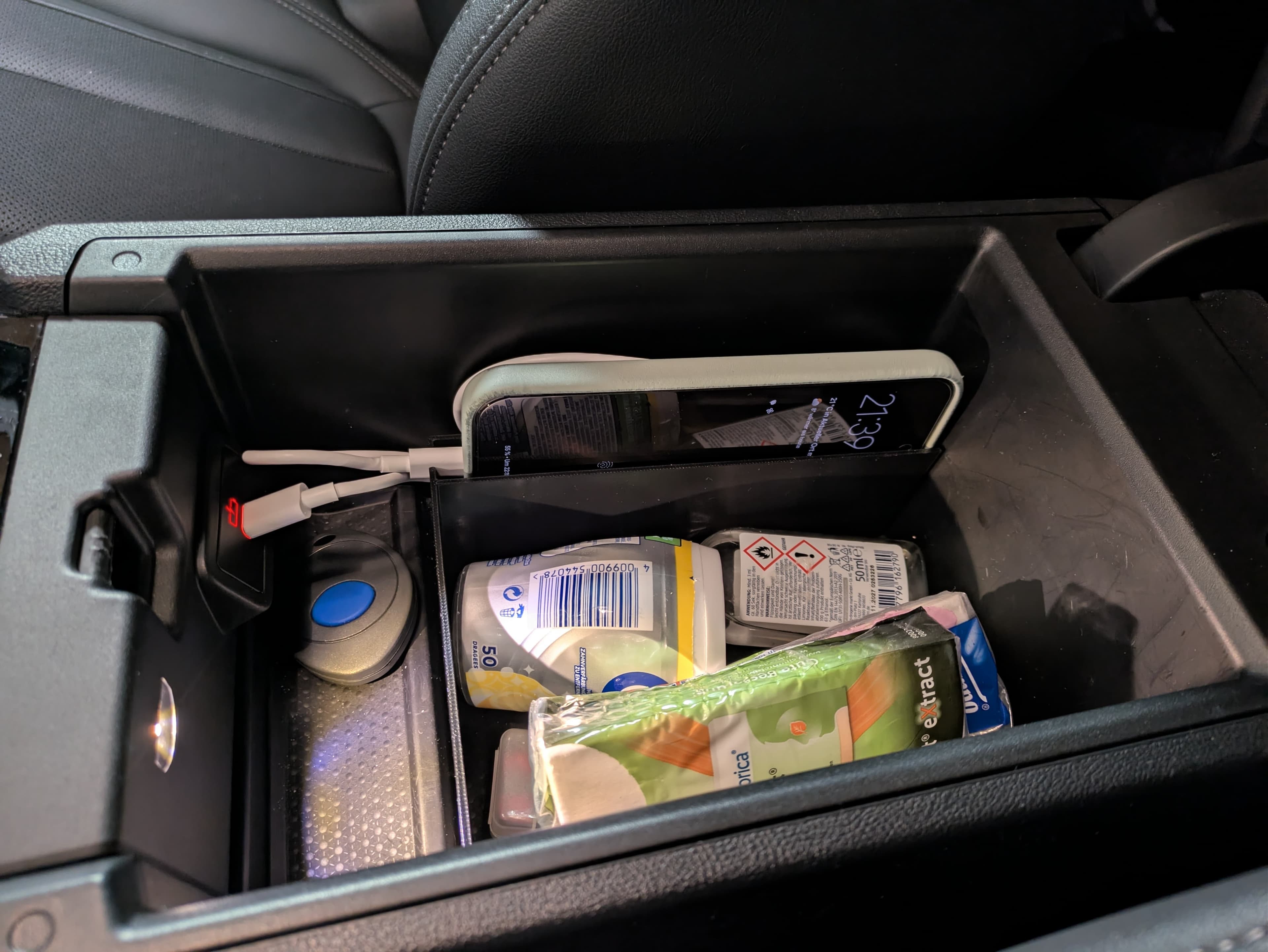 Phone-Slot Armrest Organizer